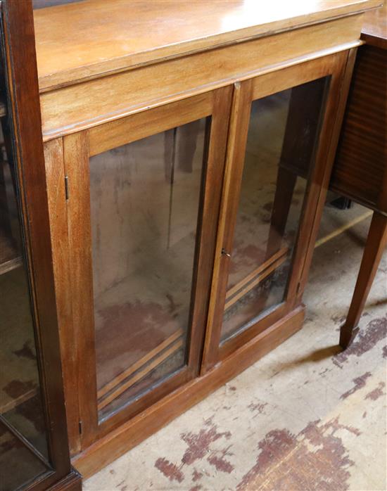 Late Victorian glazed dwarf bookcase